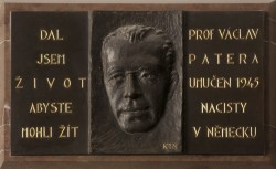 Pamětní deska prof. Václava Patery