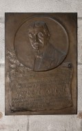 Pamětní deska Norberta Kubáta v chrámu sv. Bartoloměje v Plzni